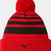 MIZUNO BREATH THERMO POM POM BEANIE RED -Outlet Clubs Store 202209S52GW2502 63 Red