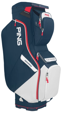Ping Traverse 214 Cart Bag Navy/White/Red