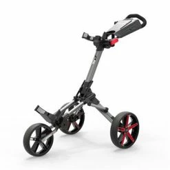 POWAKADDY 2022 MICRA PUSH CART-GUN METAL/RED TRIM