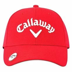 CALLAWAY STITCH MAGNET BALL MARKER CAP- RED -Outlet Clubs Store CA22H0309005 2 L