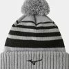 MIZUNO BREATH THERMO POM POM BEANIE GREY -Outlet Clubs Store S52GW2502 05 Grey 1