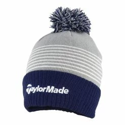 TaylorMade Bobble Beanie Grey /Navy/ White