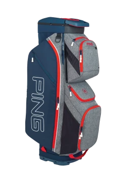 Ping Traverse 2020 Cart Bag Heather Grey/Navy/Scarlet