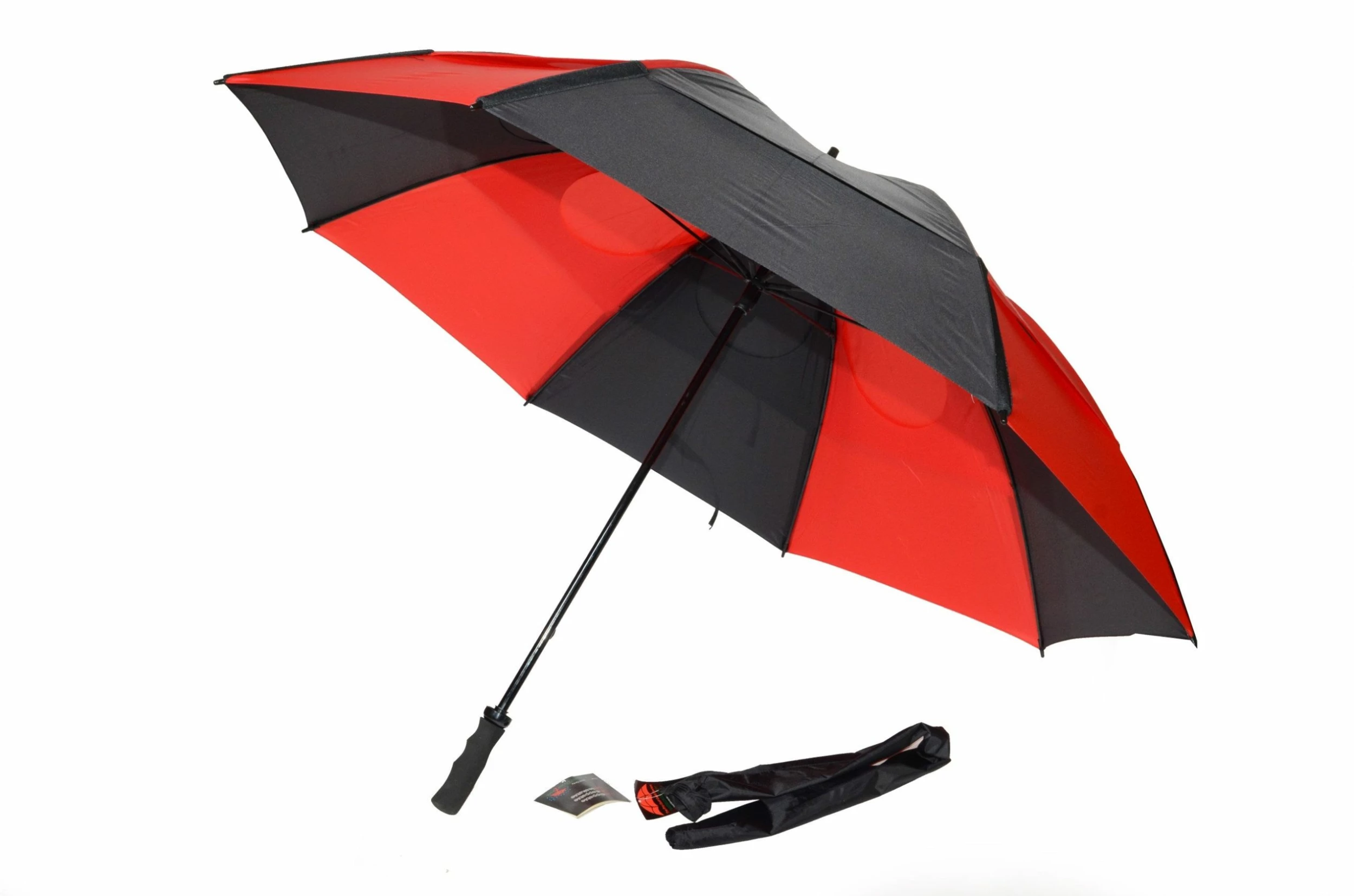 GustBuster Pro Series Gold 62″ Golf Umbrella Red/ Black 3 GustBuster Pro Series Gold 62″ Golf Umbrella Red/ Black